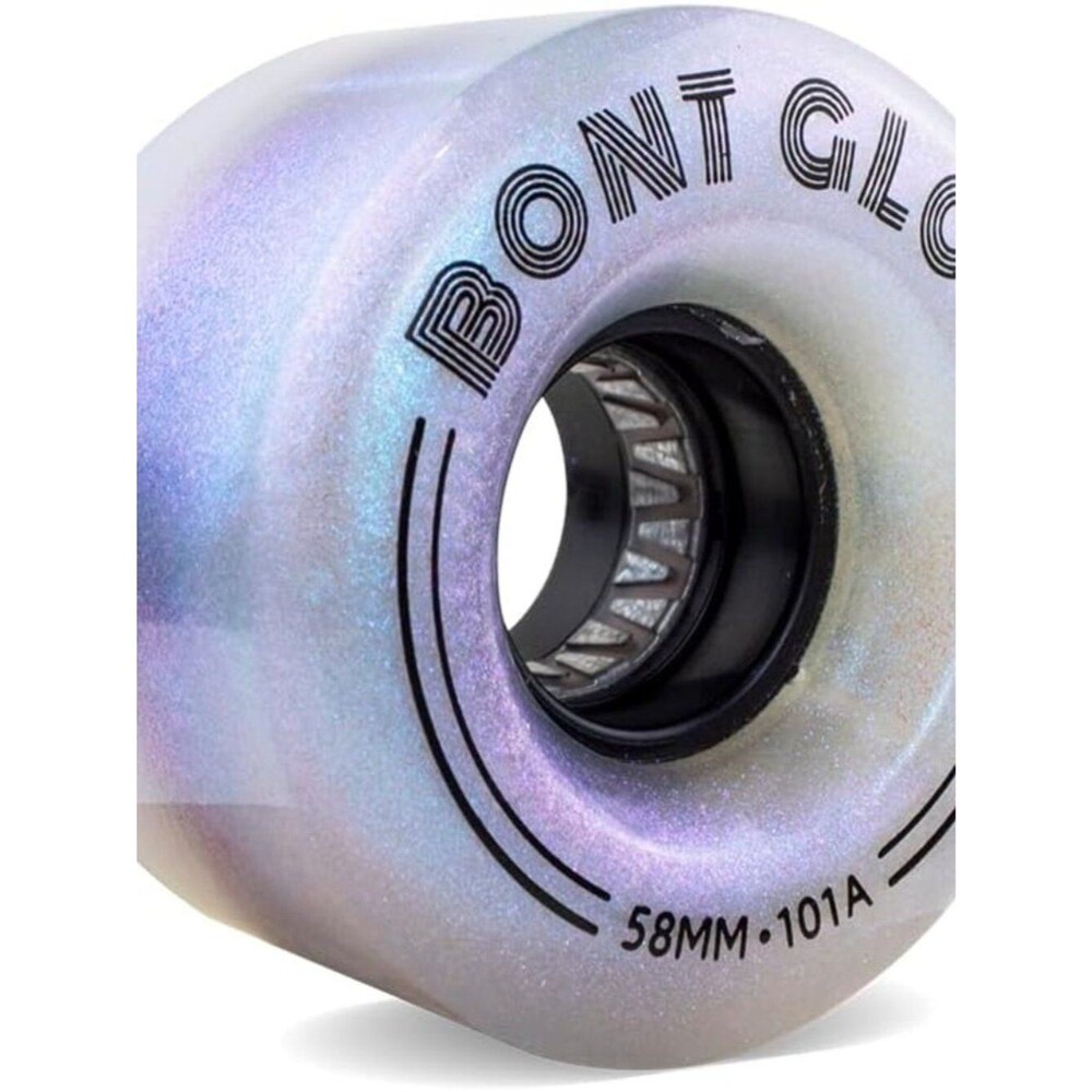 Bont Glow Battery-Free Light Up Roller Skate Wheels, 58x32mm 101A, Pack of 4,